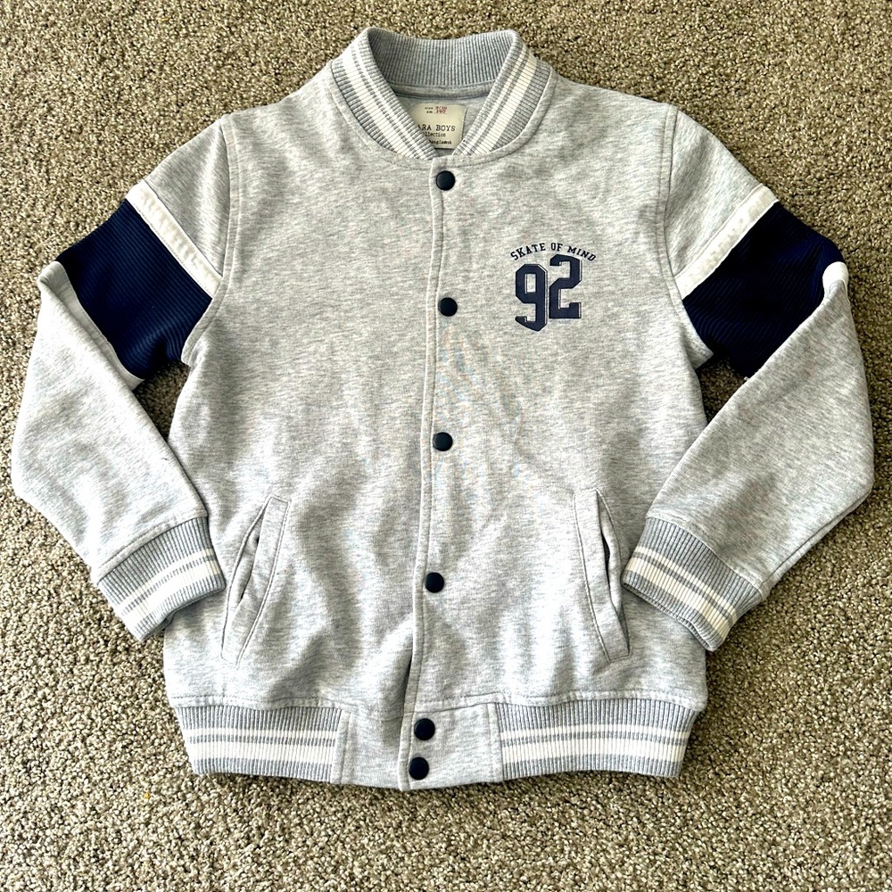 Zara boys Summer KnitJersey Jacket Size 8/10 Skate Of Mind 92 Skater Collection